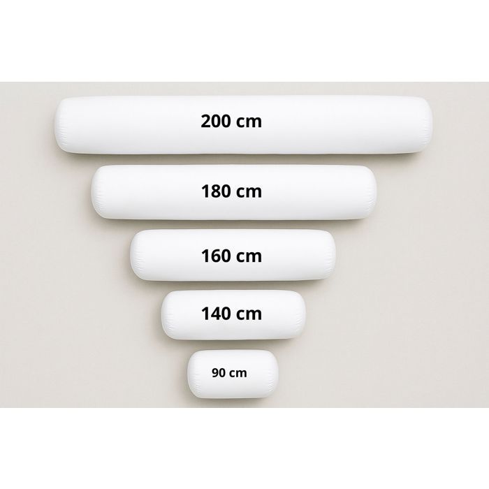 Nackenrolle - Leinen-Aktion - Polyester - 180 x 21 cm - Weiß