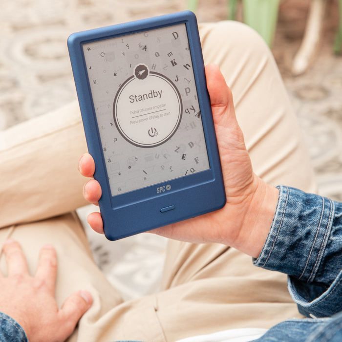 E-book - SPC - Dickens Light 2 Pro - 6 polegadas - 8 GB - USB-C - Azul