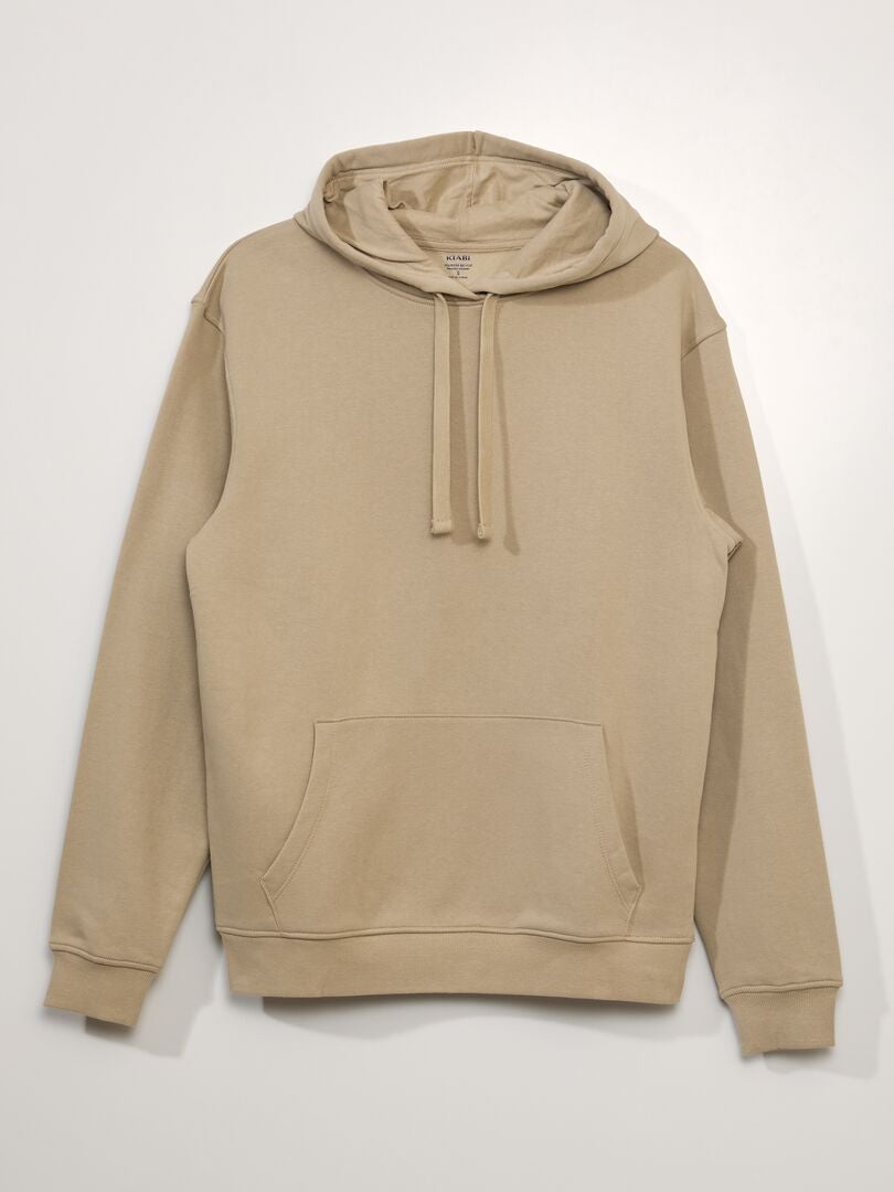 Fleece hoodie - BEIGE