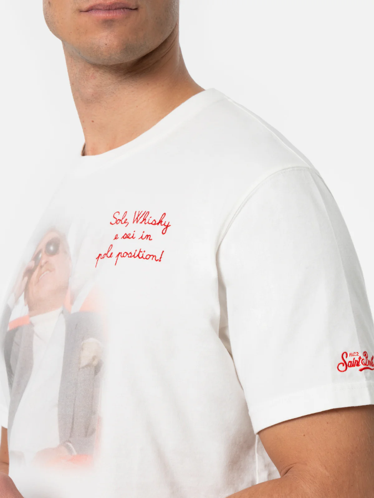 Camiseta de algodón Arnott's con bordado de sol, whisky y... | N HOLIDAYS