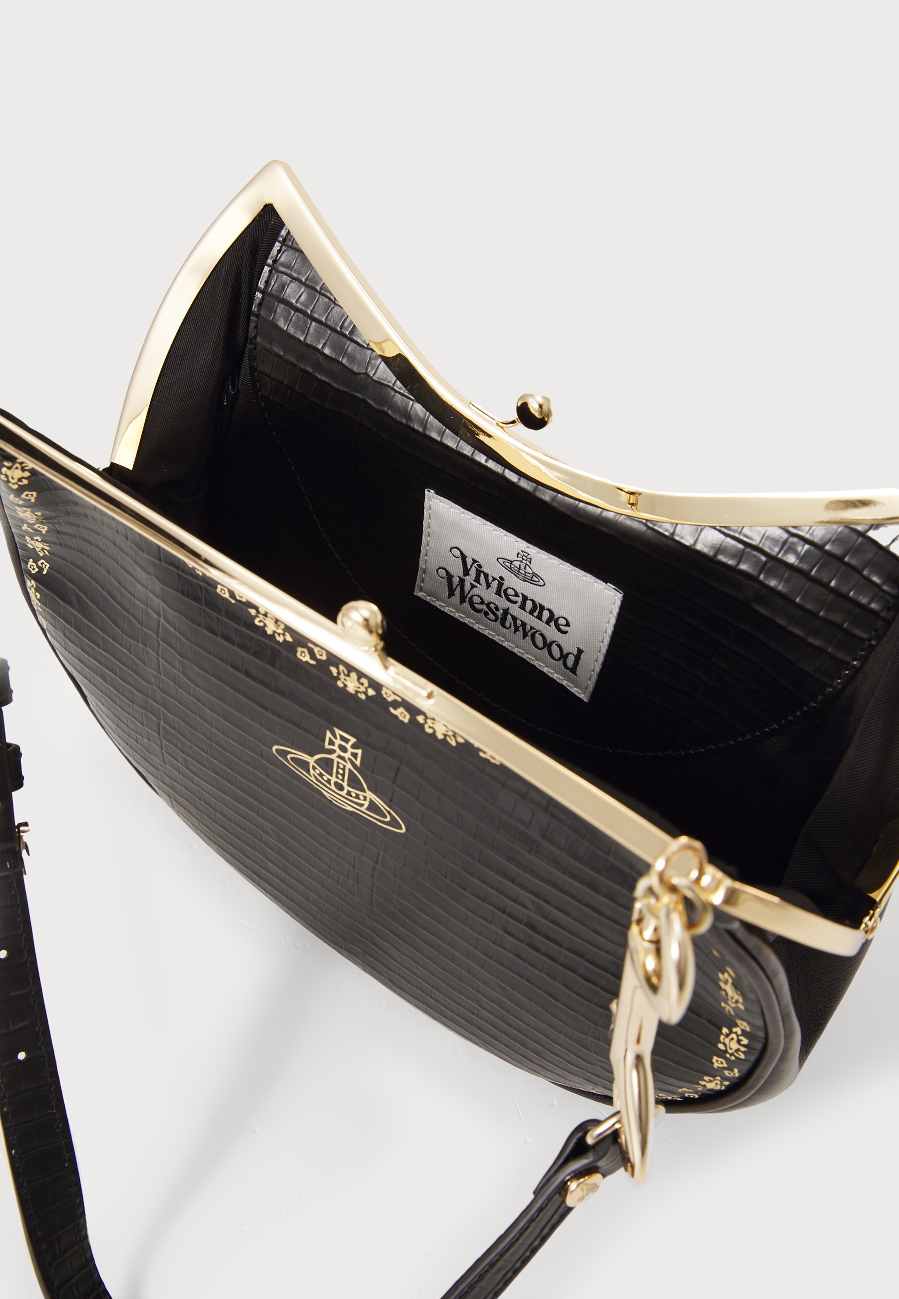 Borsa a mano Vivienne Westwood CHARM FRAME - nera