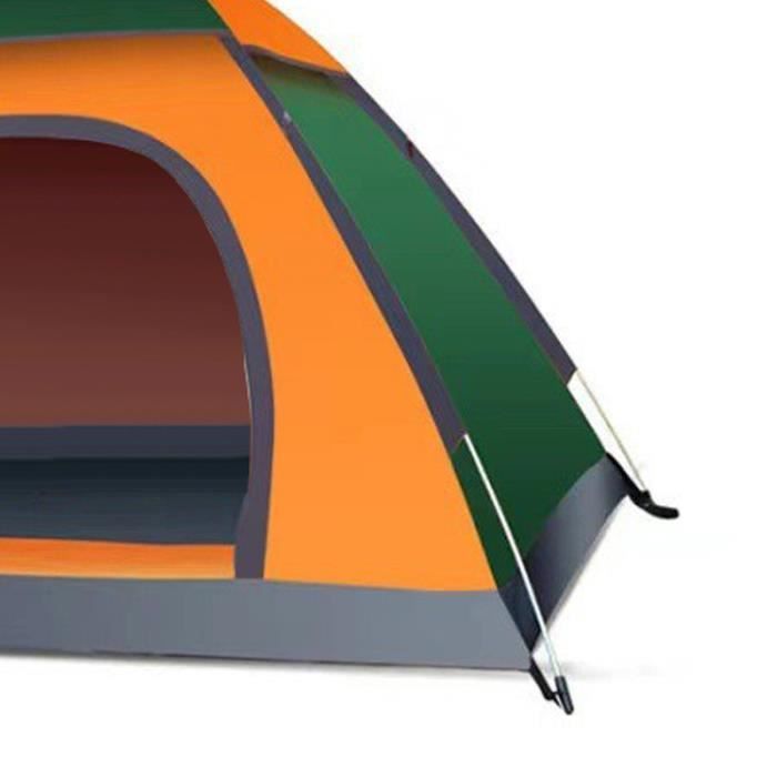 Tenda automatica - SALALIS - 1-2 persone - Verde scuro e arancione - Montaggio rapido - Tessuto resistente