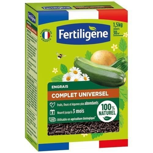 Fertilizante universal completo - FERTILIGENE - 100% natural - UAB - Caja de 1,5 kg