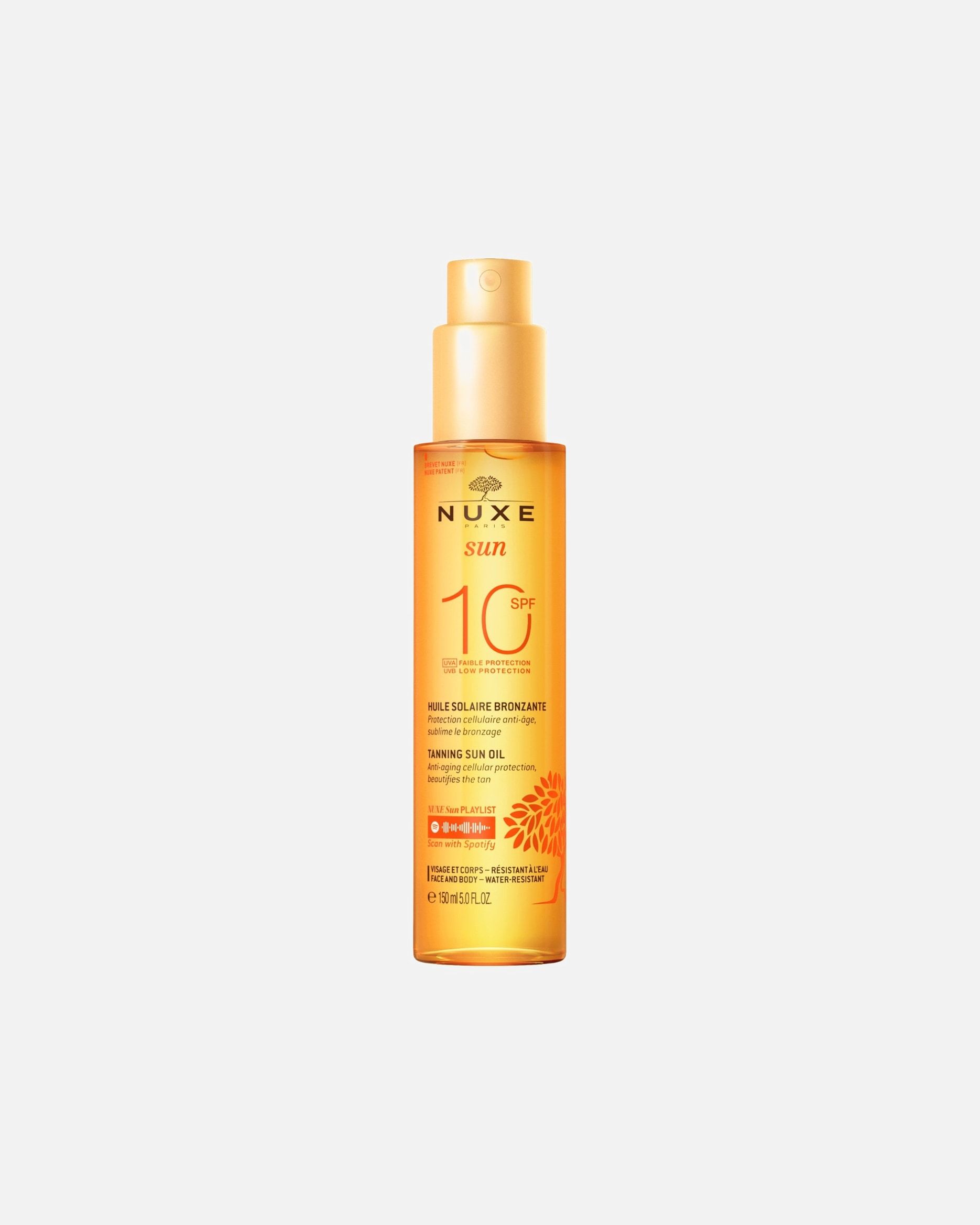 NUXE ulje za sunčanje s niskim faktorom zaštite od sunca SPF 10 za lice i tijelo - 150 ml