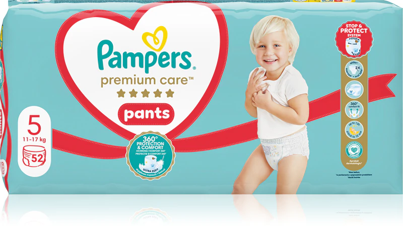Jednorázové plenky Pampers Premium Care Pants velikost 5