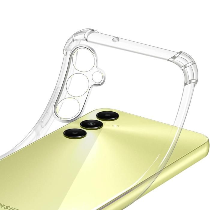 Shockproof case - Phonillico - Samsung Galaxy A25 5G - Soft silicone - 2 tempered glass screen protectors - Reinforced protection