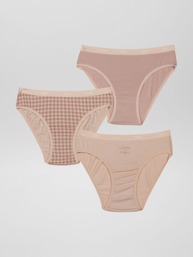 Conjunto de 3 cuecas 'DIM' - ROSA
