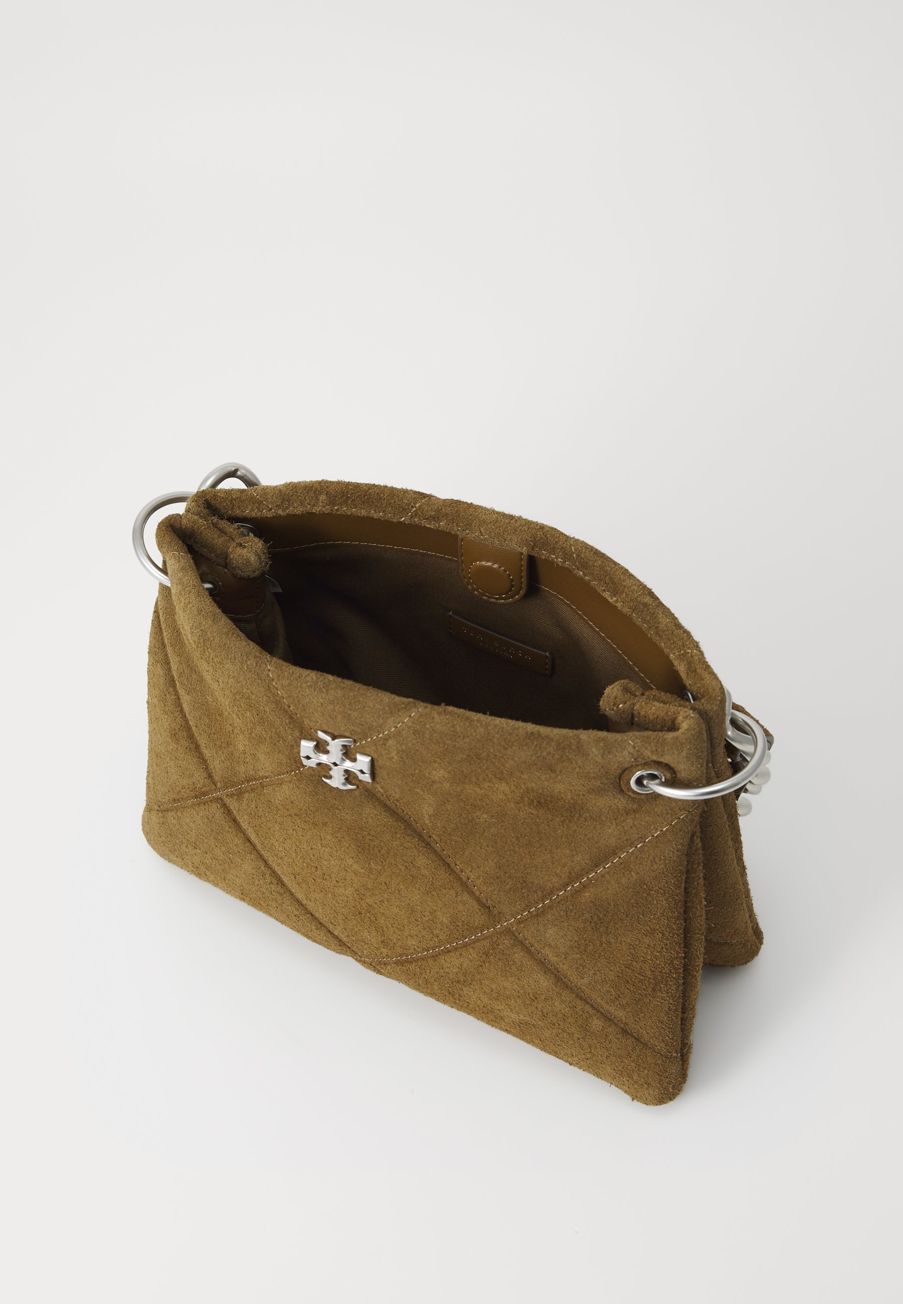 Sac à bandoulière Tory Burch KIRA DIAMOND QUILT SUEDE PETIT - Olive foncé