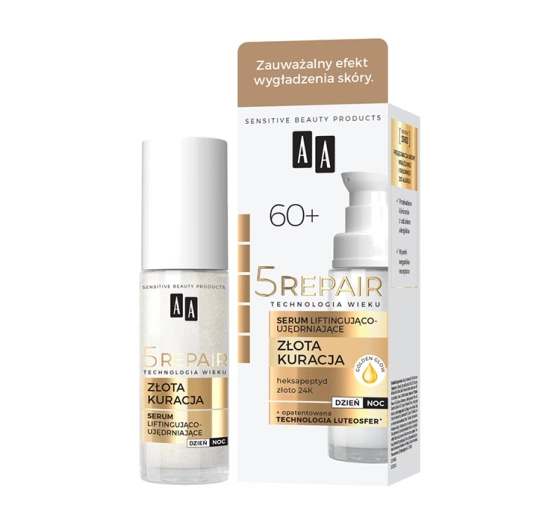 AA 5 Repair Złota Kuracja 60  serum liftingująco-ujędrniające do twarzy, szyi i dekoltu 30 ml