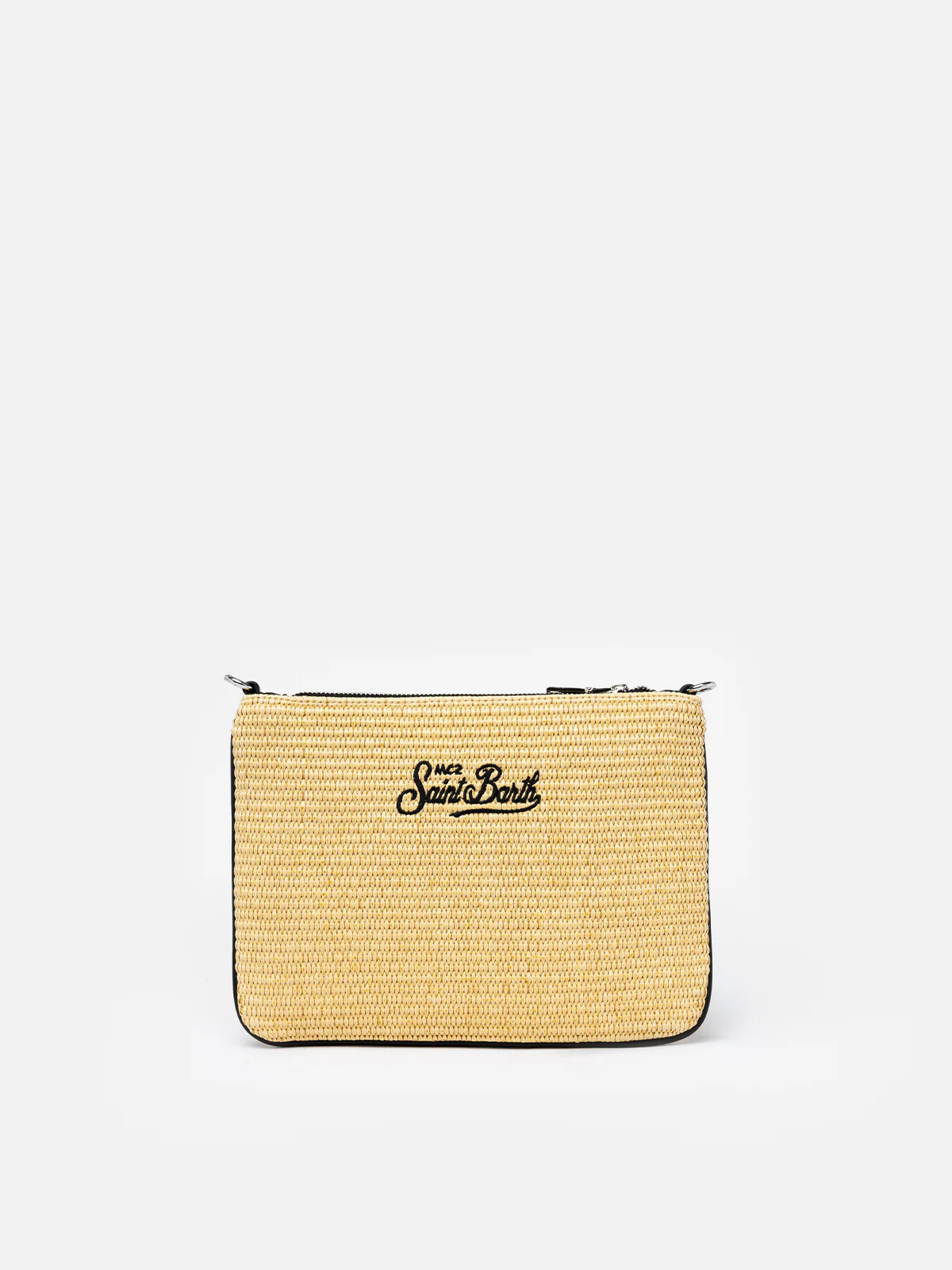 Pochette en paille Parisienne avec broderie Forte dei Marmi