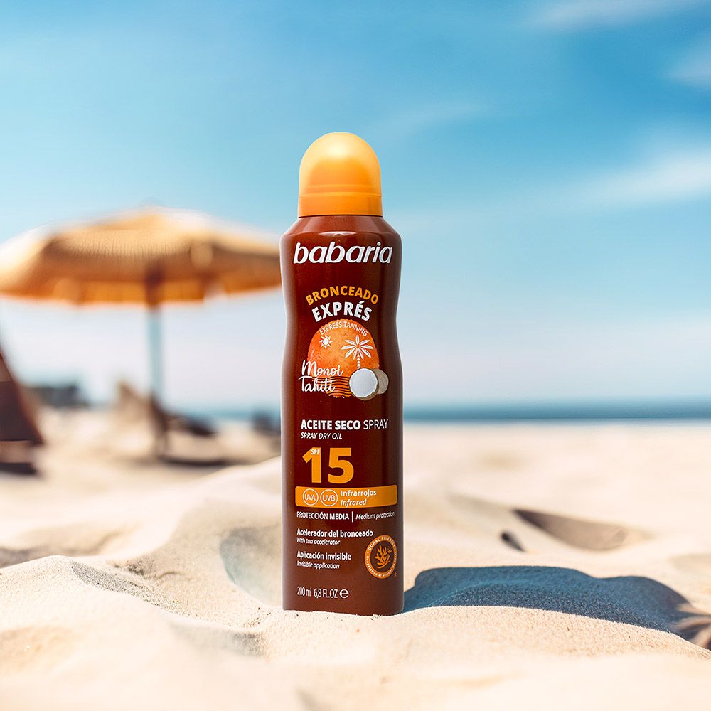 Suchý olejový sprej SPF 15 Ochrana tela