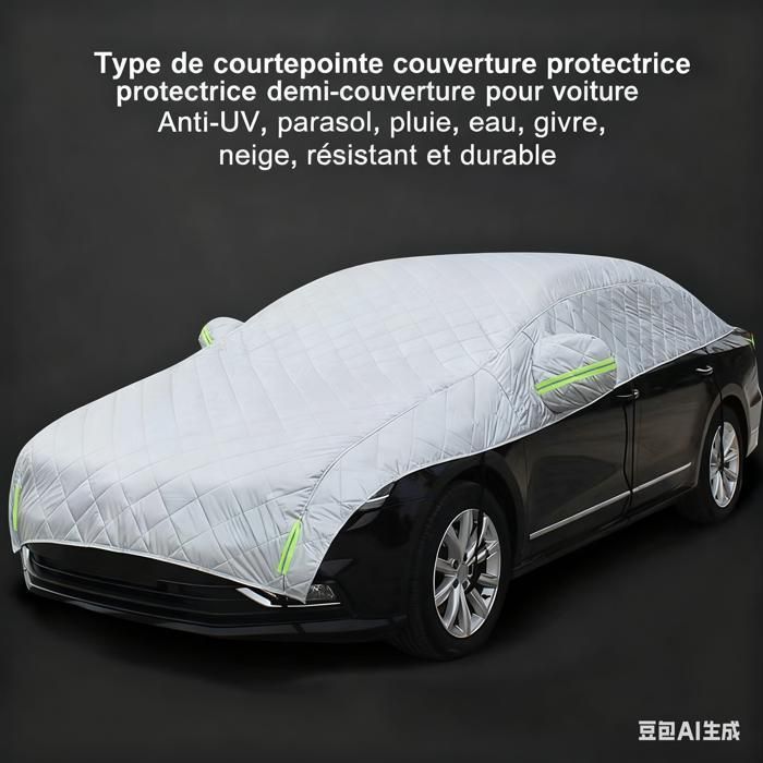 Bâche de Voiture Anti-Grêle - FIANAO - 470cm, Imperméable et Coupe-Vent, Protection Neige, Givre et Soleil, Universelle Berline