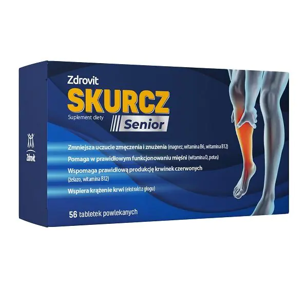 Zdrovit Skurcz Senior, Suplement diety z magnezem i potasem, Tabletki