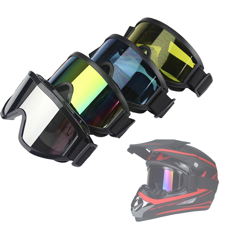2018 Fashion New Men Women Ski Goggles Scooter ATV Helmet Eyewear Velar Tinted Off Road Motocross Glasses Films Can Replacement