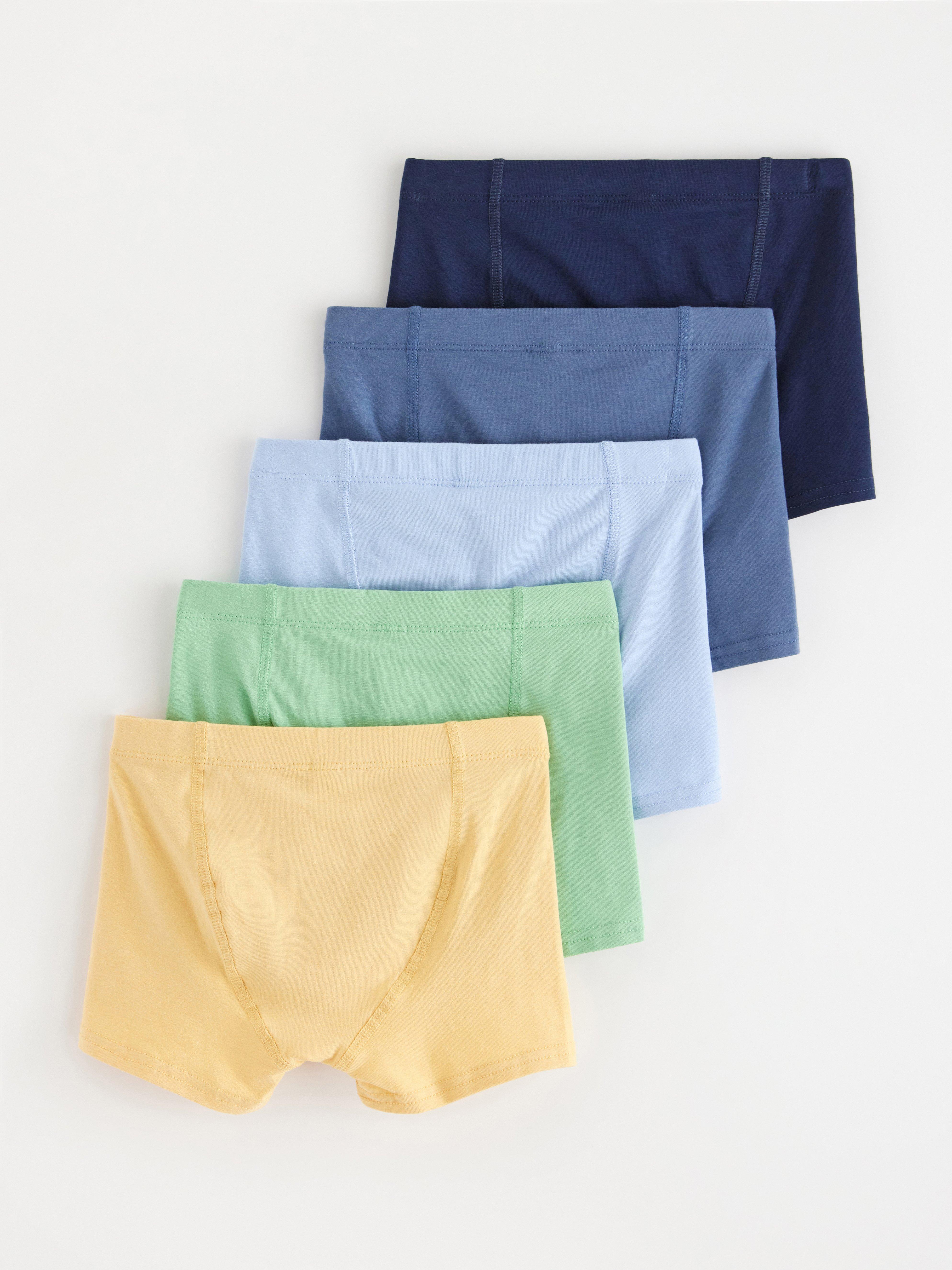 Pacote com 5 cuecas boxer azul claro