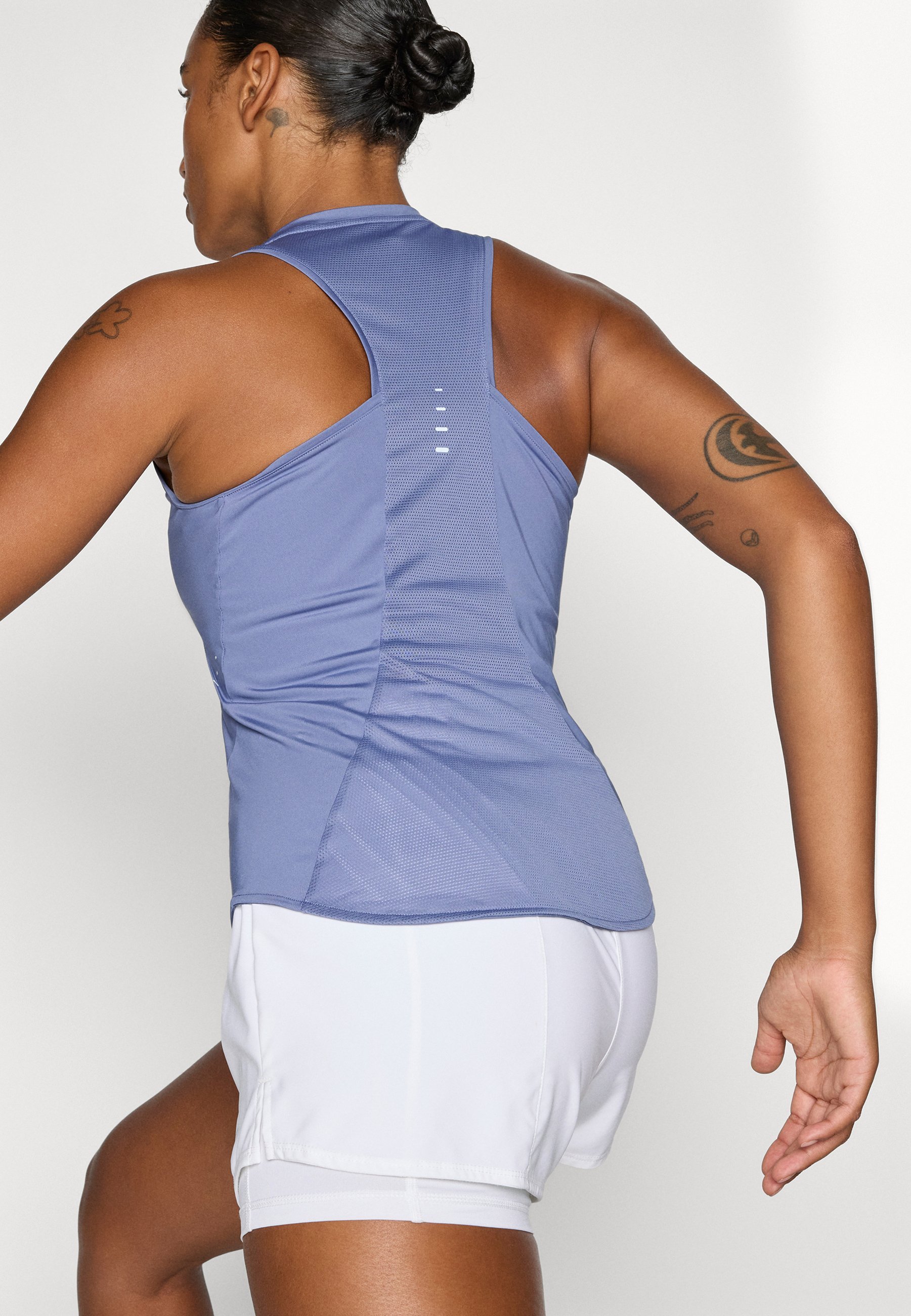 Nike Performance SWIFT TANK - Top - světle indigová/reflexní stříbrná