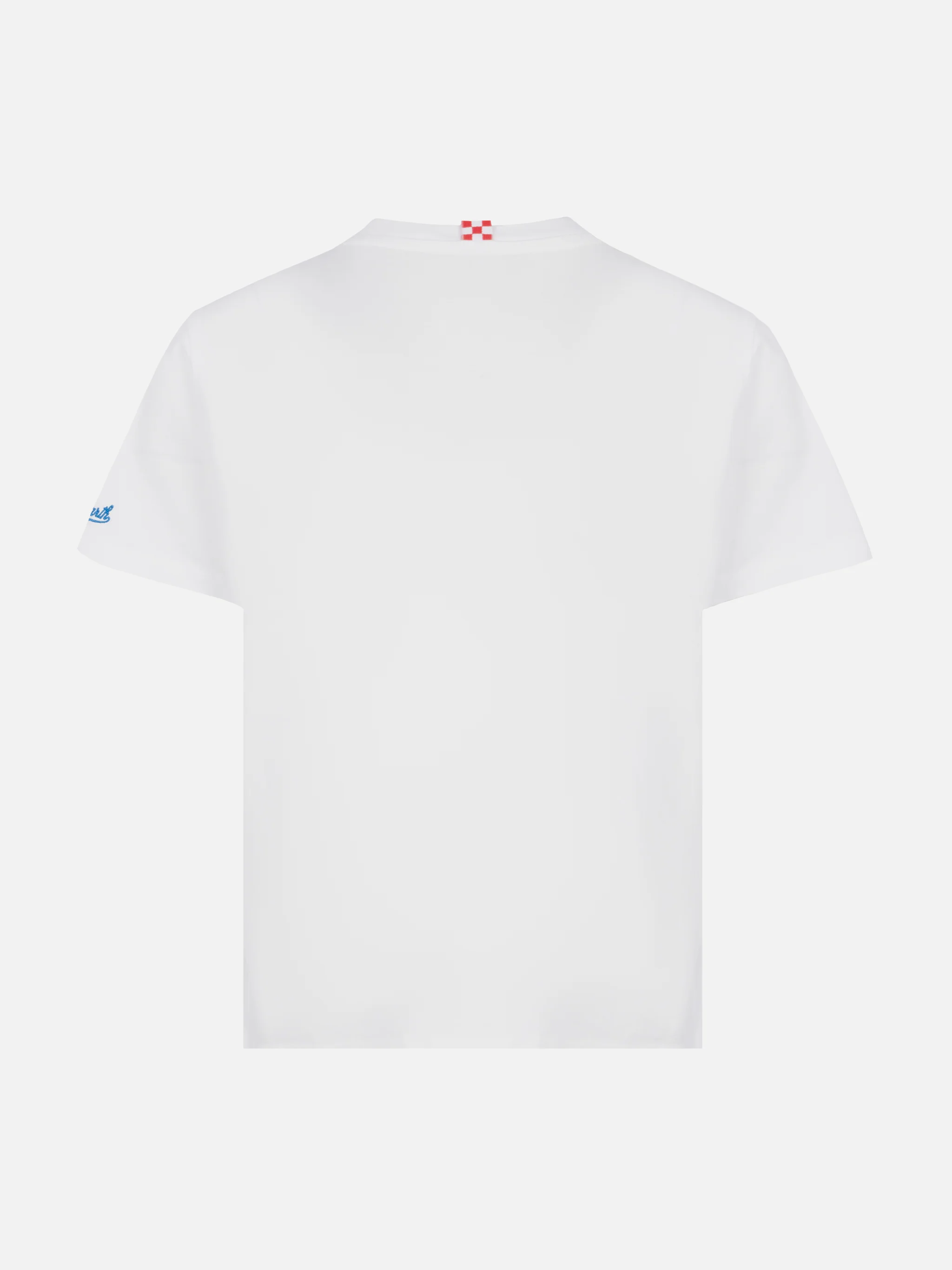 T-shirt in cotone con ricamo Surfing in St. Barth e stampa Superman |