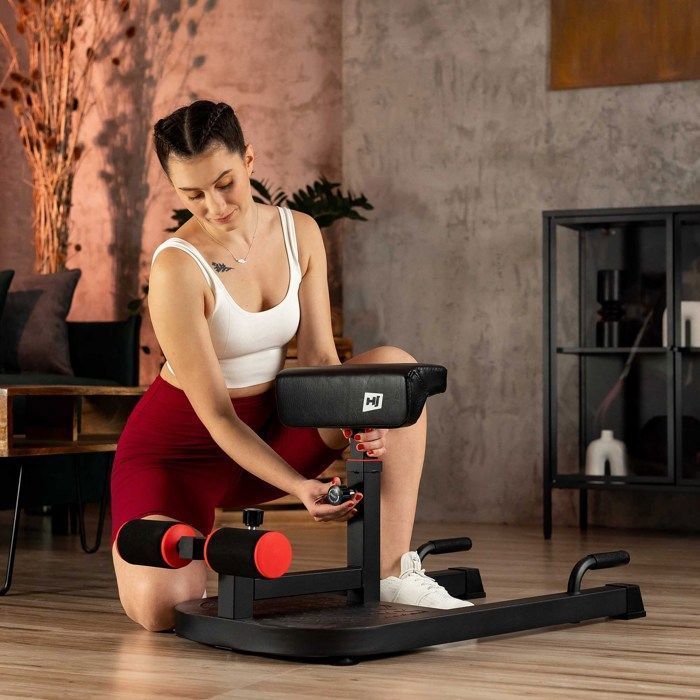 Hop-Sport Verstelbare Sissy Squat Machine HS-2020SM, Trainer voor knie- en beenbuiging, Multifunctionele Squat Machine