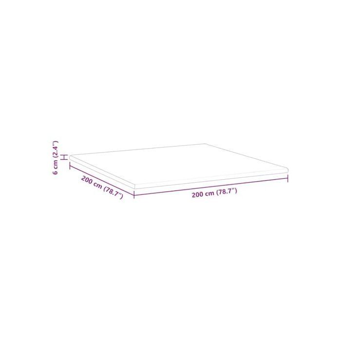 Matrasbeschermer van schuim - vidaXL - Wit - 200x200x6 cm - Jacquardstof - PU-schuim - Randondersteuning - Onderhoudsvriendelijk