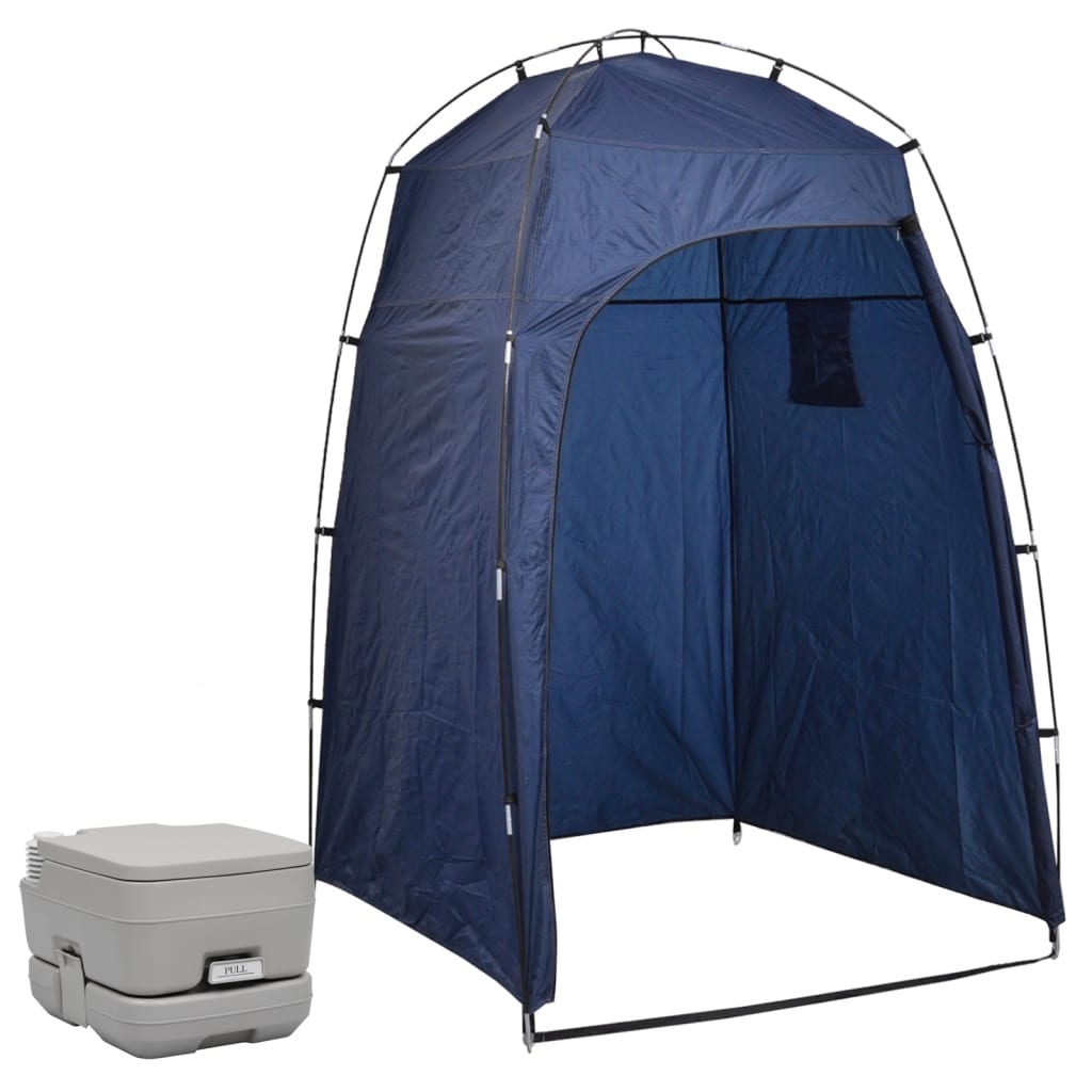 Sanitário portátil para camping Vidaxl 10L com barraca