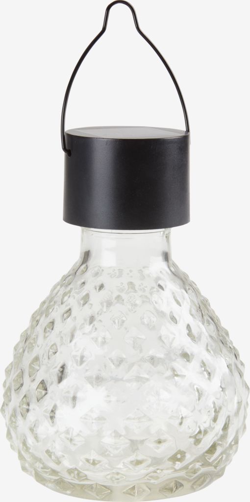 LAPPSPURV Solárna lampa LAPPSPURV Ø9xV13cm priehľadná