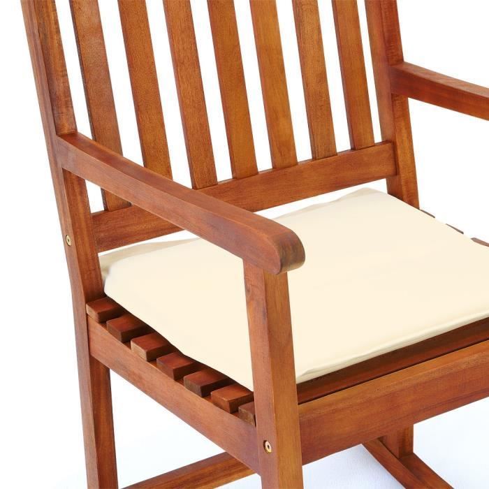 Acacia wood rocking chair - DEUBA - Garden - Sturdy and weather-resistant