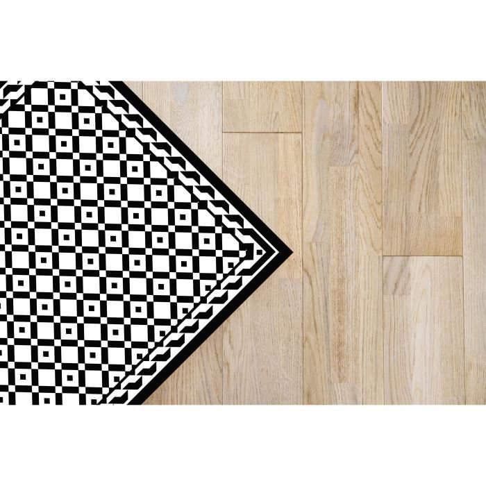 Vinylteppich Panorama Quadratisches Geometrie 40x80 cm - Teppich für Küche, Büro und Wohnzimmer aus PVC