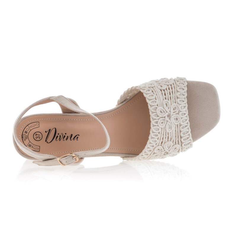 Beige Damen-Sandalen / Zehenfreie Schuhe