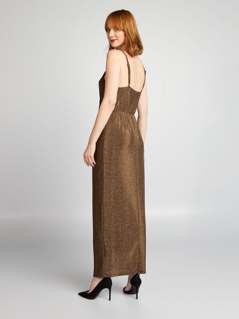 Vestido de malha macia - AMARELO