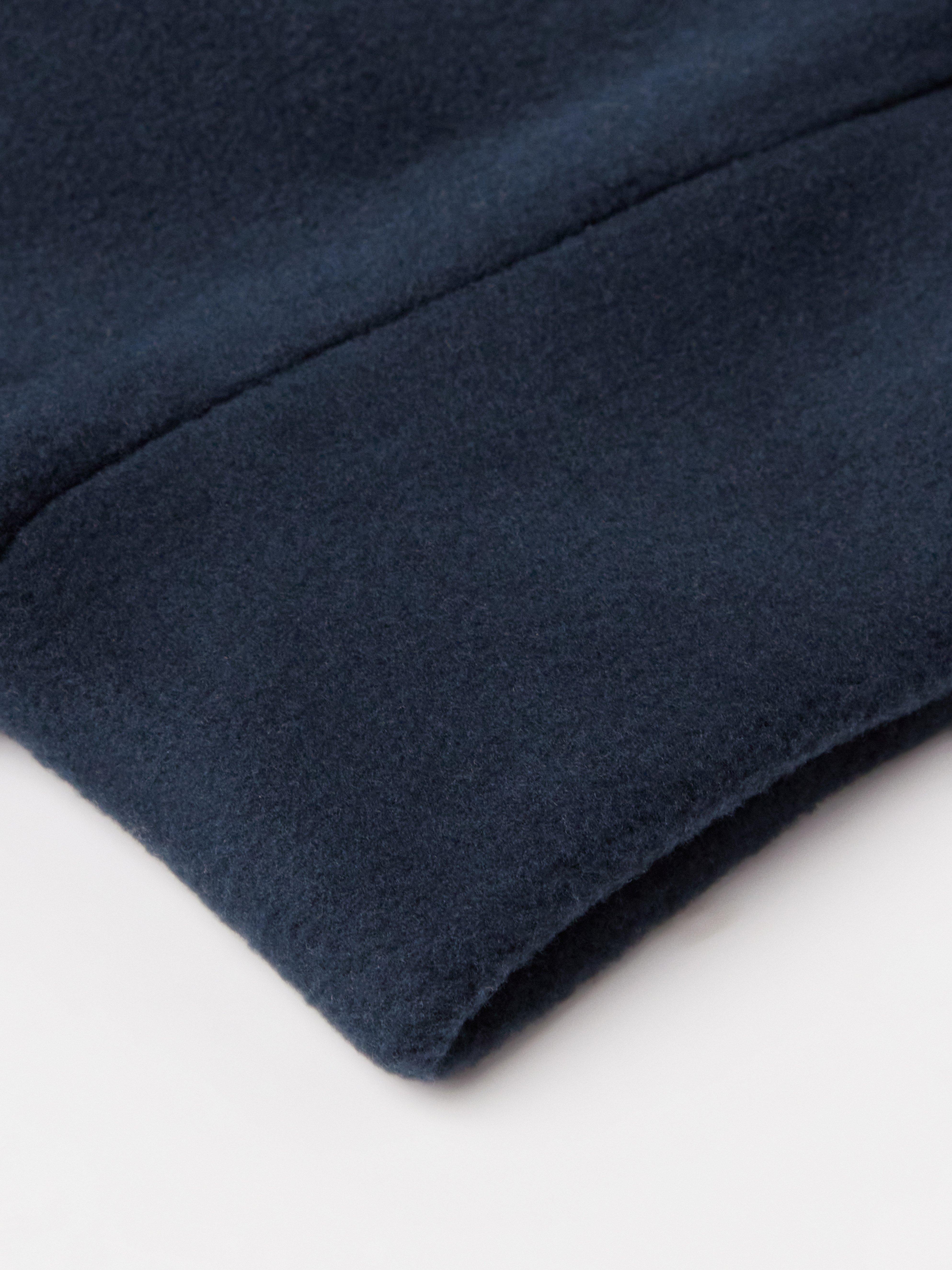 Fleece-poloskjorte mørk marineblå