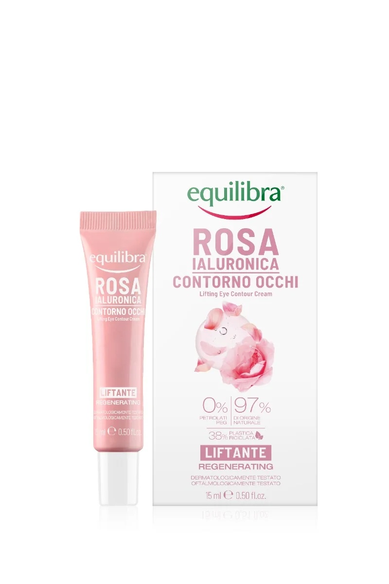 Equilibra Skin set: Equilibra Hyaluronic Rose anti-aging crème 50 ml + oogcontour liftende crème 15 ml