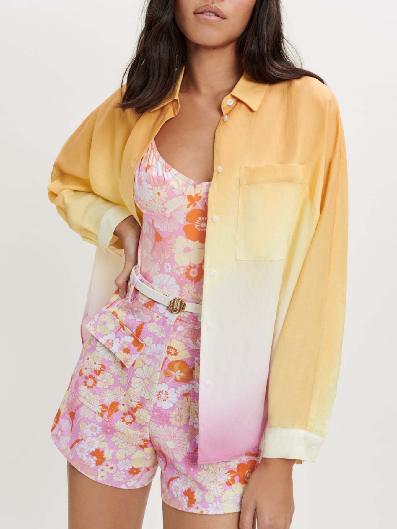 Tie-dye shirt - Geel