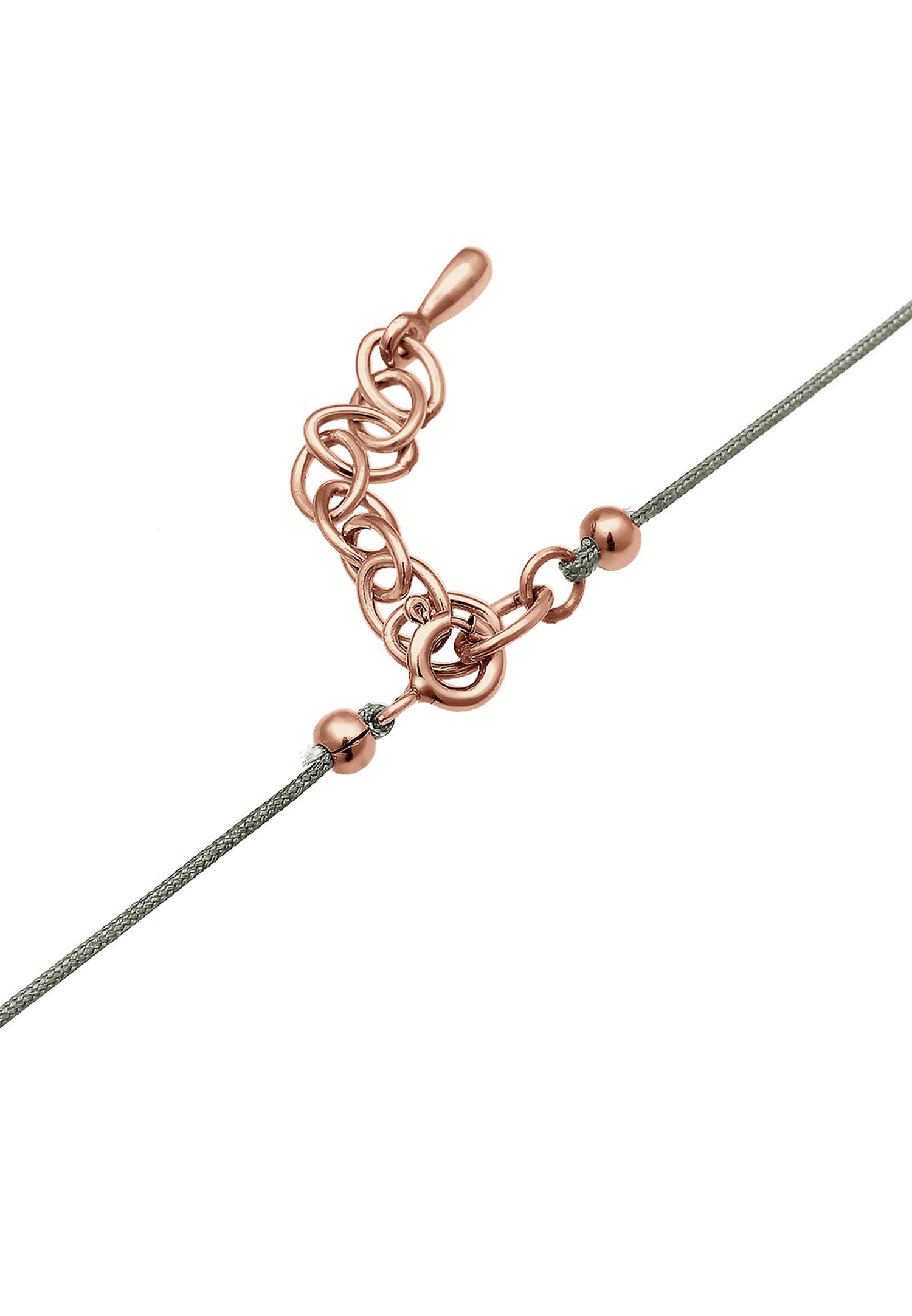 Elli Femmes choker en nylon avec cristal en argent sterling 925