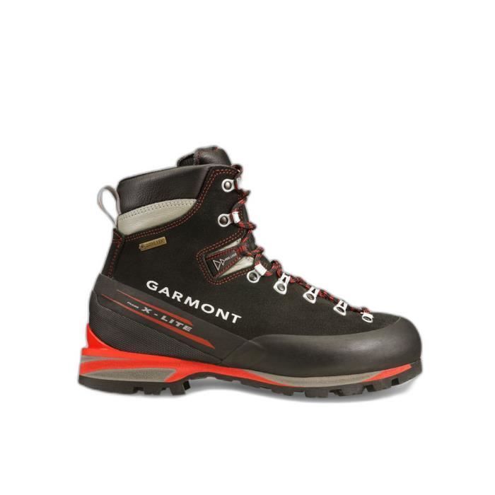 Garmont Pinnacle GTX hiking shoes - black/lava red - size 47