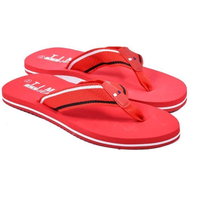 Infradito da uomo - Ozabi - J208 Rosse - Comode e resistenti all'acqua