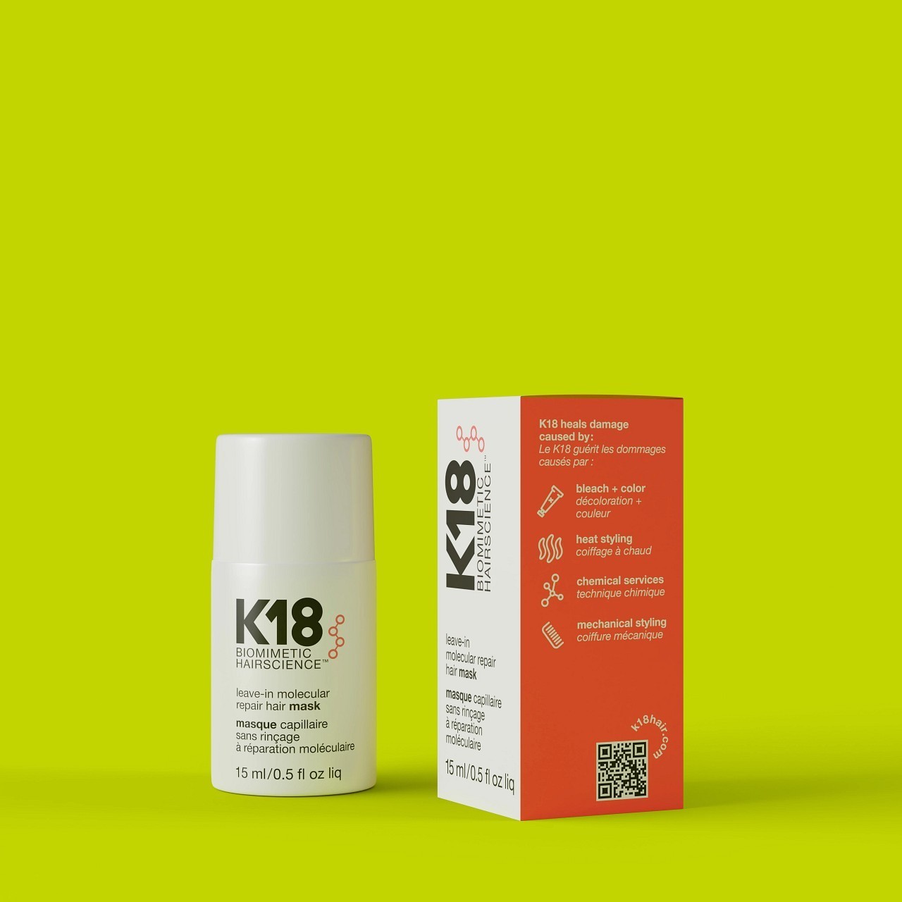 K18 Maska za kosu bez ispiranja Molekularna maska za obnavljanje - 5 ml