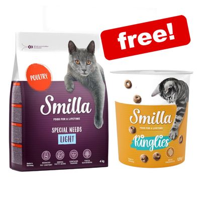10 kg di cibo per gatti Smilla + 125 g di snack probiotici Ringlies in omaggio!*