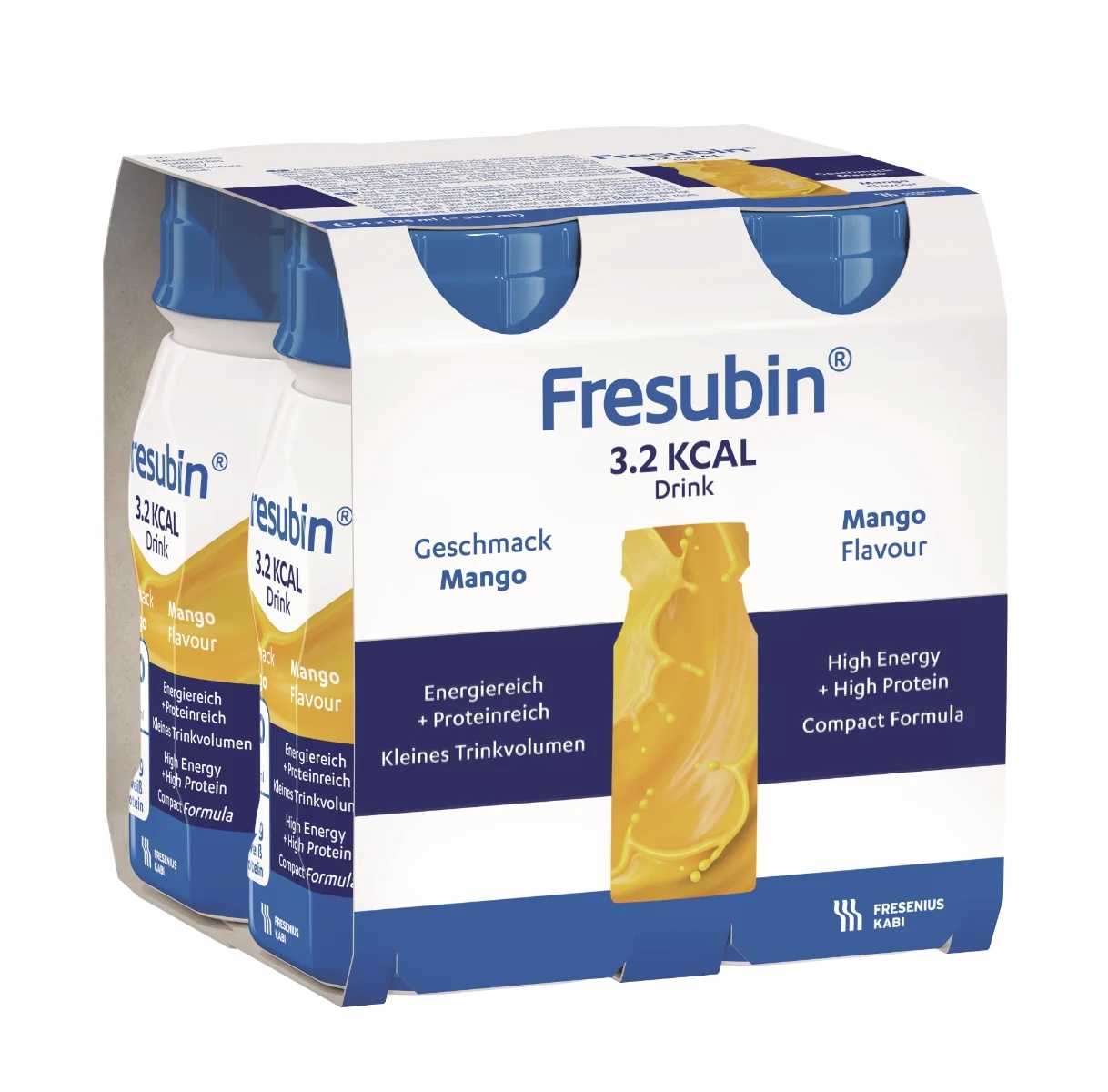 FRESUBIN Fresubin 3,2 kcal Bebida de mango 4 x 125 ml Alimento para fines médicos especiales