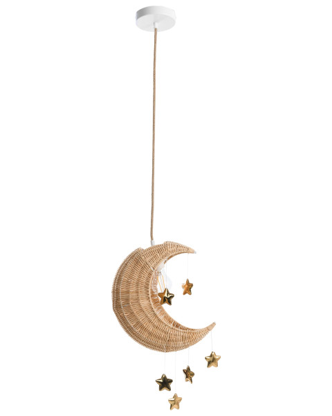 Lampa wisząca ORCHON Rattan Księżyc Naturalny