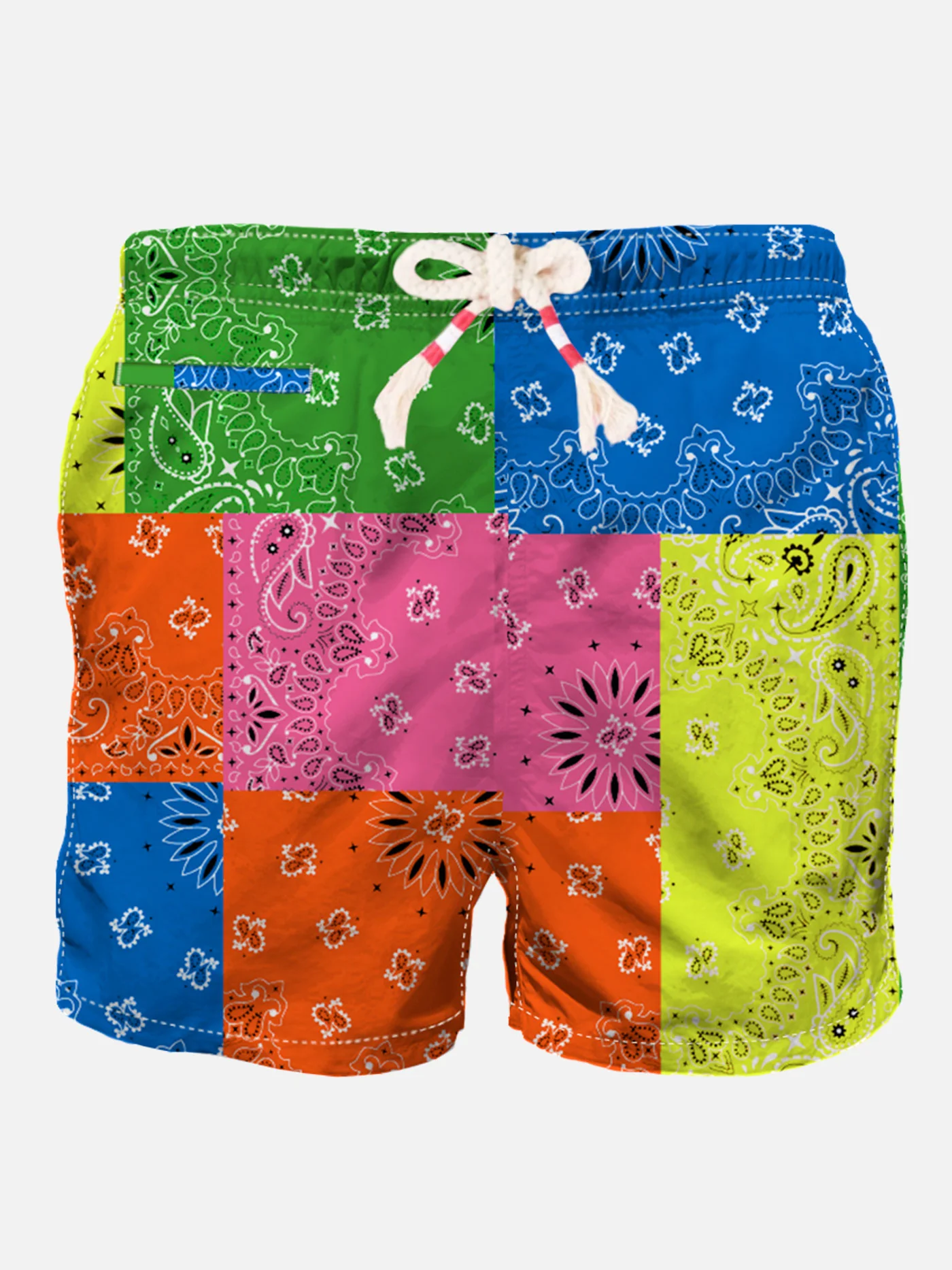 Herenzwempak met veelkleurige bandana-print