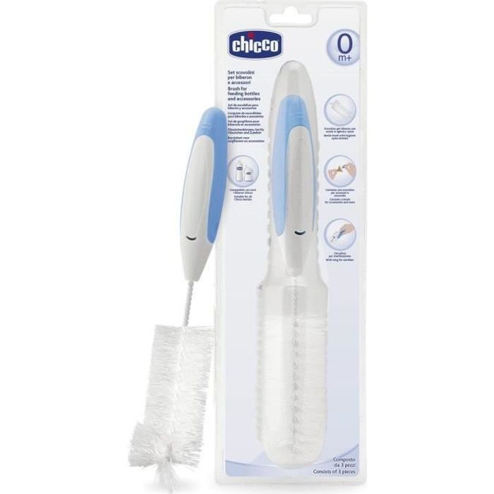 Conjunto de pincéis 3 em 1 da Chicco