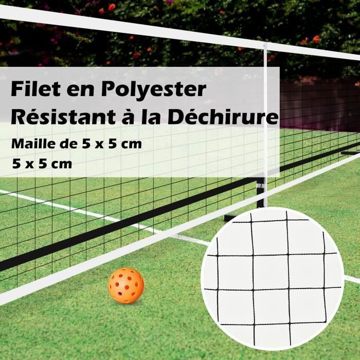 Badminton-/pickleballnet 670 x 92 cm COSTWAY - Glasvezelpaal - Draagtas - Metalen frame - Geschikt voor binnen en buiten