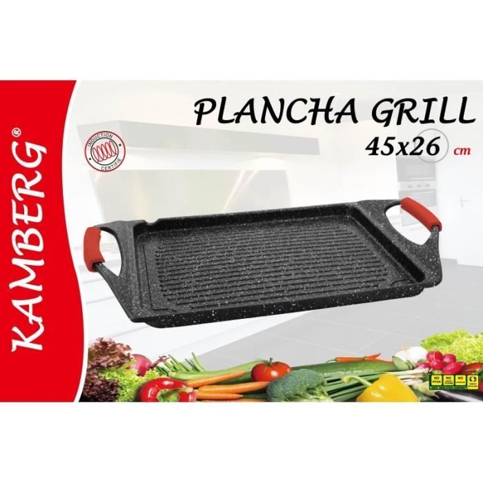 Plancha Grill met steeneffect 45x26