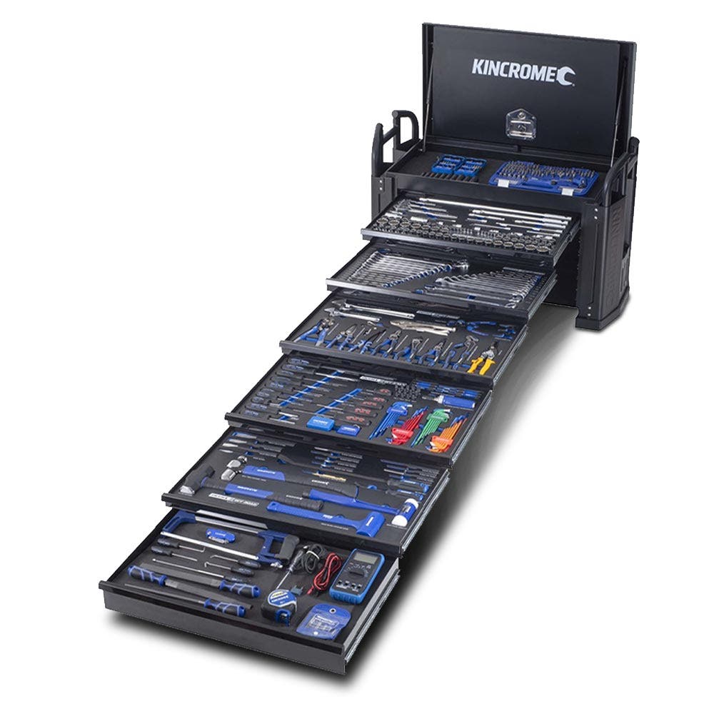 Conjunto de ferramentas off-road KINCROME TFL, 452 peças, 6 gavetas, preto, P1830