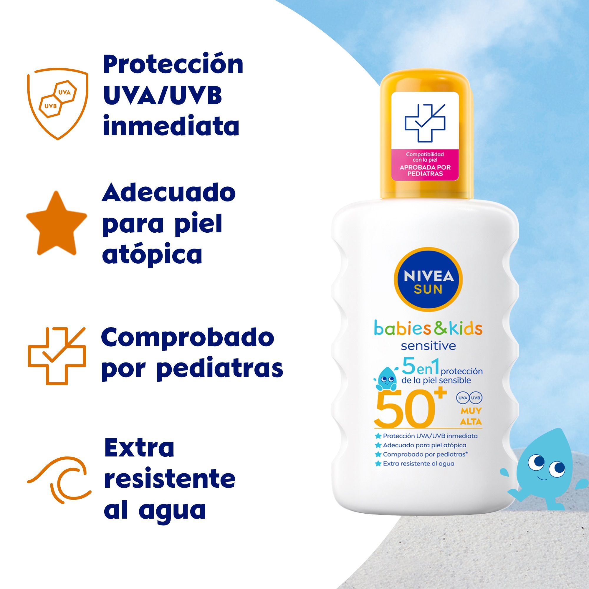 SUN Babies & Kids Sensitive 5 u 1 sprej za sunčanje SPF50 Zaštita djece