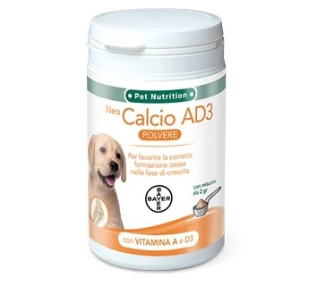 EUCARE Neo Calcio Ad3, pó solúvel para desenvolvimento ósseo em frasco de 200 g, para uma formação óssea adequada.