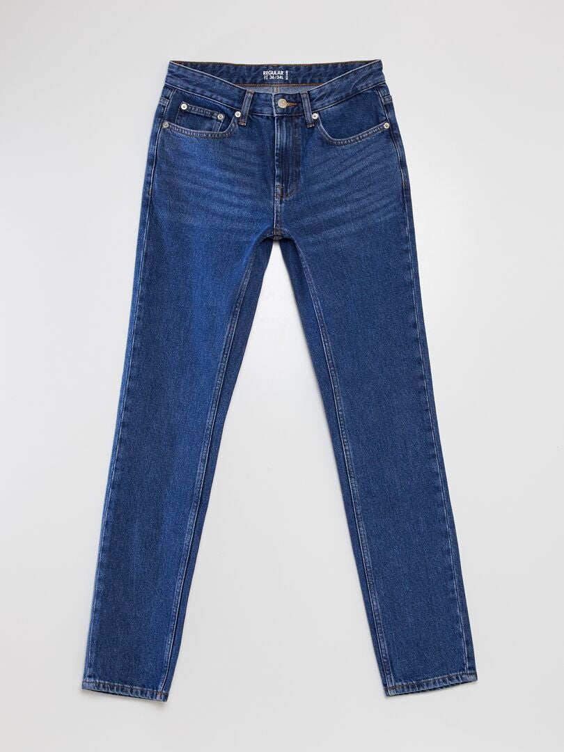 Calça jeans reta - tamanho 34 - azul