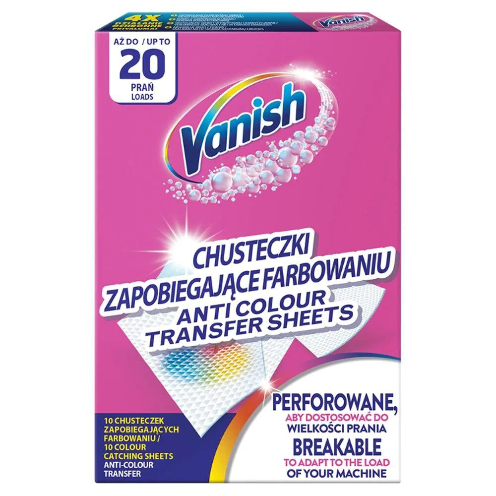 Vanish Chusteczki Wyłapujące Barwnik Color Protect