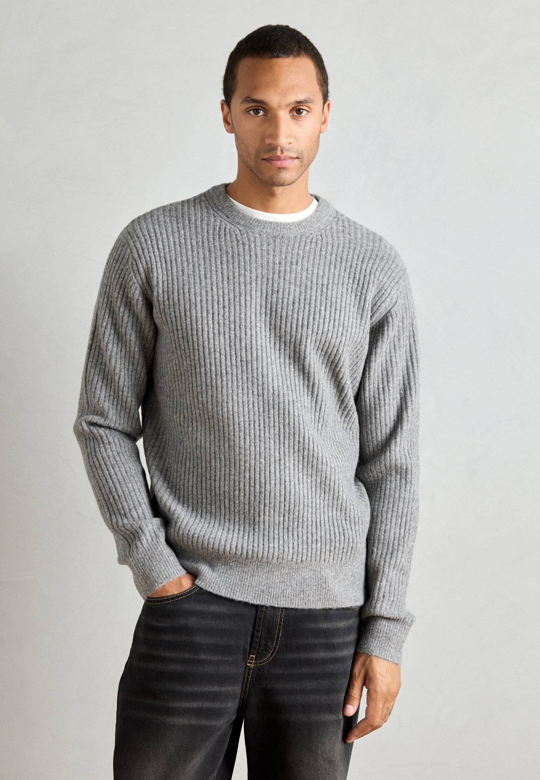 INDICODE JEANS O-HALS - Trui - grijsmix