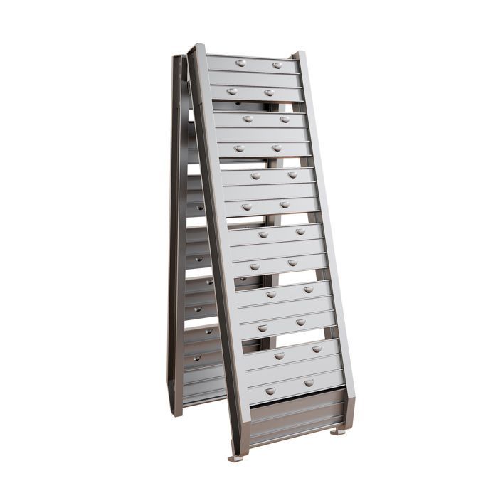 Rampa de carga plegable Wiltec 1820 x 305 mm – Capacidad de carga máxima 200 kg – Aluminio – Rampa de acceso utilitaria para motocicletas y vehículos todo terreno